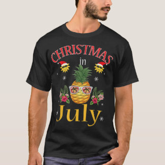 Kerst anananas in juli Hawaiian Summer Funny T-shirt