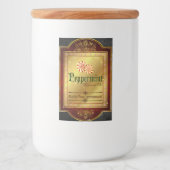 Kerst Apothecary Pepermunt Label Voedselcontainer Etiket (Voorkant)