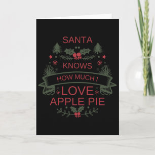 Kerst appel taart liefhebber shirt voor comfort fo kaart