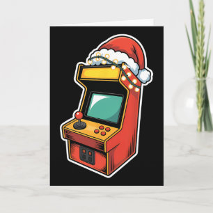 Kerst Arcade Gamer Feestelijke Vakantie Kerstmis Kaart