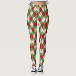 Kerst Argyle Leggings