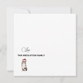 Kerst Australische Herder Hond Vrolijke Groet (Achterkant)