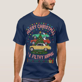 Kerst Auto Graphic Feestelijke Vakantie T-shirt