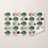Kerst Avocado Frosty, Rudolph en Santa Handdoek (Handdoek)