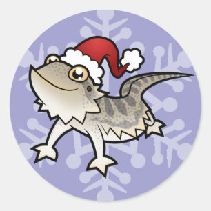 Kerst Baardagaam / Rankins Draak Ronde Sticker
