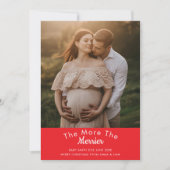 Kerst baby aankondiging | Winter zwangerschap onth (Voorkant)