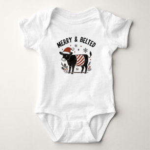 Kerst Baby Beltie Boer Belted Galloway Koe Romper