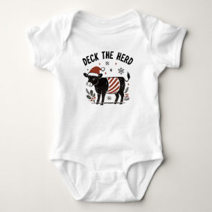 Kerst Baby Beltie Boer Belted Galloway Koe Romper