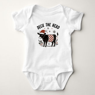 Kerst Baby Beltie Boer Belted Galloway Koe Romper