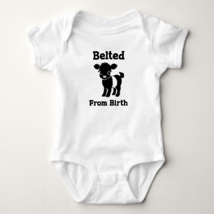 Kerst Baby Beltie Boer Belted Galloway Koe Romper