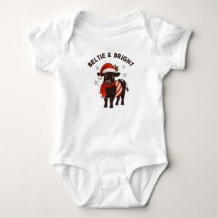 Kerst Baby Beltie Farmer Belted Galloway Koe Romper