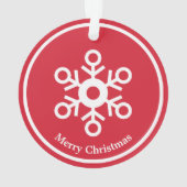 Kerst Baby Foto op Rood Ornament (achterkant)