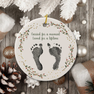 Kerst Baby Geheugen Aangepast Uw Baby Foot Prints Keramisch Ornament
