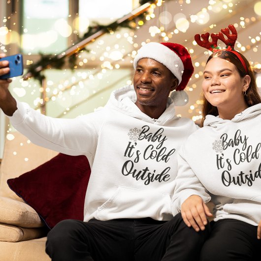 Kerst Baby Het is koud buiten de zwangerschap Hoodie