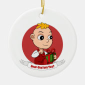 Kerst-baby keramisch sieraad ornament (Voorkant)