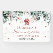 Kerst Baby Kleding Vrolijk Klein Baby shower Spandoek (Horizontaal)