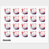 Kerst Baby "Mijn 1e Kerstmis" Vierkante Sticker (Vel)