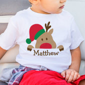 Kerst Baby Rendier gepersonaliseerd Kind T-shirt