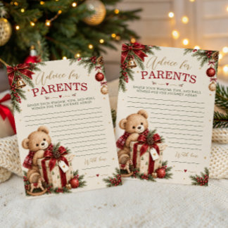 Kerst Baby Shower Advies voor Ouders Kaart