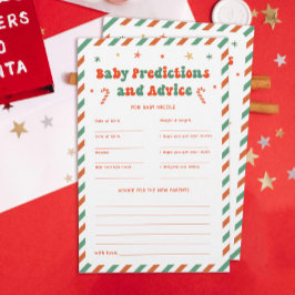 Kerst Baby shower Baby voorspellingen advies spel