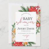 Kerst Baby shower feestelijk Kaart (Voorkant)