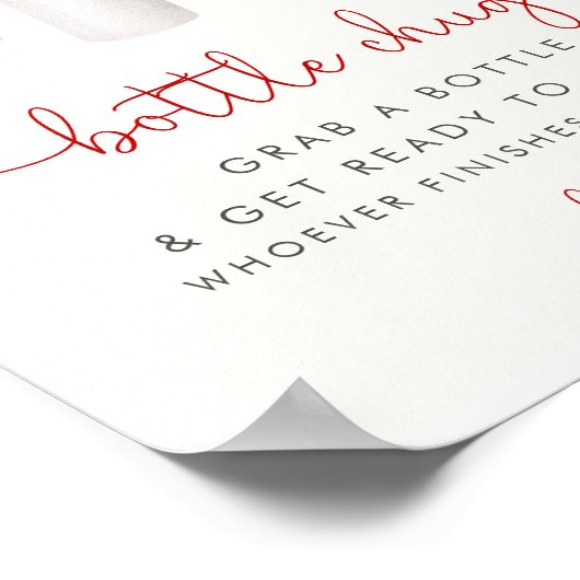 Kerst Baby shower Fles Chug Spelbord Poster (Hoek)