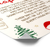 Kerst Baby Shower Late Night Luier Poster (Hoek)