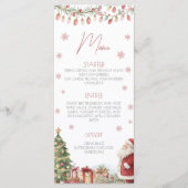 Kerst Baby Shower Menukaart (Voorkant)