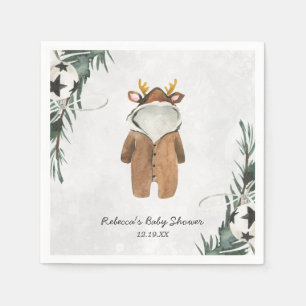 Kerst Baby Shower Persoonlijk Klein Rendier Servet