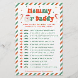 Kerst Baby shower Raad eens wie het spel