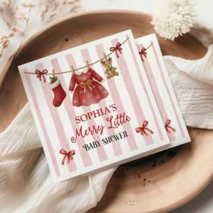 Kerst Baby Shower Servet