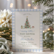 Kerst baby shower uitnodiging voor jongen