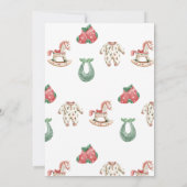 Kerst Baby shower winter leuke kleding Save The Date (Achterkant)