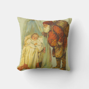 Kerst Baby Sinterklaas Vintage Kussen