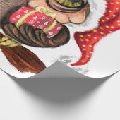 Kerst Baby Uil met cadeaupapier (Hoek)