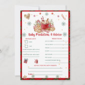 Kerst Baby Voorspellingen & Advies Spelkaart Kaart (Voorkant)