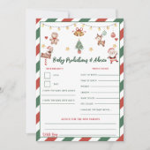 Kerst Baby Voorspellingen & Advies Spelkaart Kaart (Voorkant)