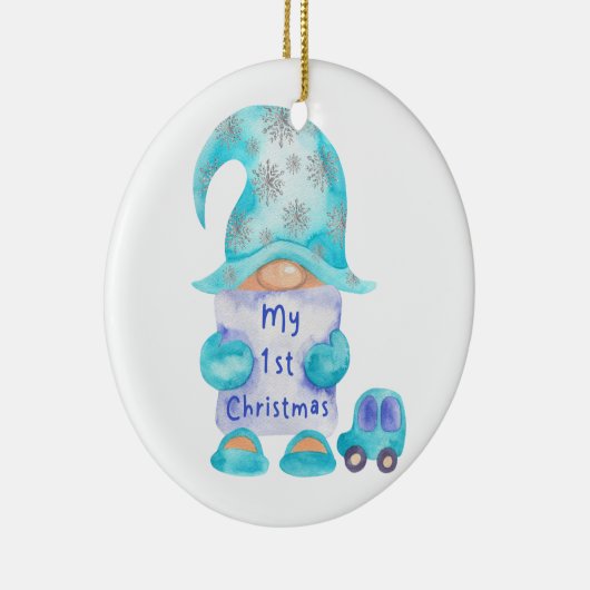 Kerst Baby's eerste kerst Gnome Ornament (Rechts)