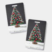 kerst badge (Voor- en achterkant)