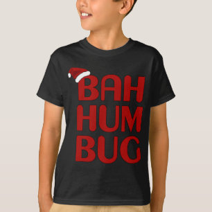 Kerst Bah Humbug Shirt-Xmas Humbug Santa Hat T-shirt