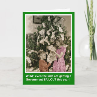 Kerst bailout voor kinderen feestdagen kaart