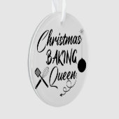 Kerst bakken Koningin Keuken Liefhebber Baker Ornament (voorkant)
