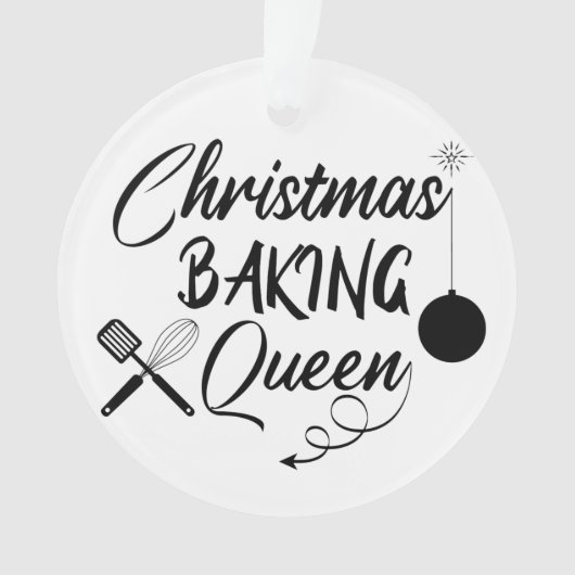 Kerst bakken Koningin Keuken Liefhebber Baker Ornament (voorkant)