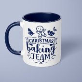 Kerst bakken Team Schattige Navy Blue Vakantie Mok