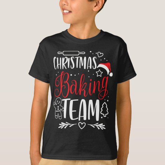 Kerst bakken Team - Xmas Cookie Crew Gingerbre T-shirt (Voorkant)