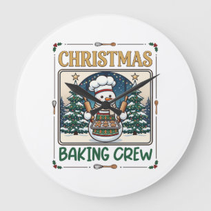 Kerst Bakploeg Sneeuwman Chef Peperkoek Coo Grote Klok