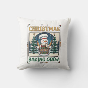 Kerst Bakploeg Sneeuwman Chef Peperkoek Coo Kussen