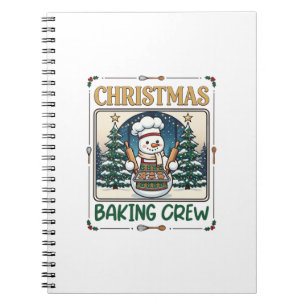 Kerst Bakploeg Sneeuwman Chef Peperkoek Coo Notitieboek