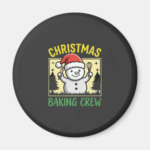 Kerst Bakploeg Sneeuwman Vakantie Magneet