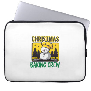 Kerst Bakploeg Sneeuwman Vakantie Ontwerp Laptop Sleeve